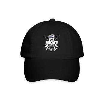 Angler Mir Reichts Ich Geh Angeln - Baseballkappe - Schwarz/Schwarz - Vorne