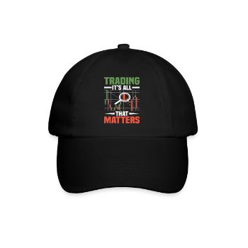 Le trading, c’est tout ce qui compte - Casquette classique - noir/noir - Devant