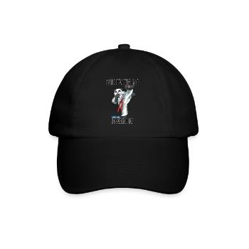 Panda Taekwondo - Lustige TKD Koreanische - Baseballkappe - Schwarz/Schwarz - Vorne