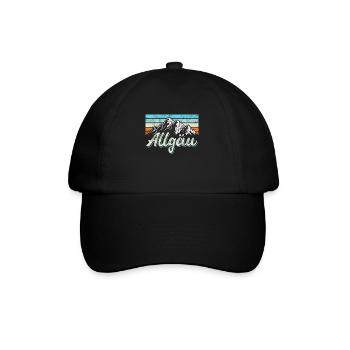 Allgäu - Baseballkappe - Schwarz/Schwarz - Vorne