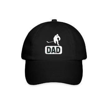 Eishockey Vater Hockey Papa - Baseballkappe - Schwarz/Schwarz - Vorne
