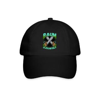 Baumschubser Forstwirt Geschenk Holzfäller - Baseballkappe - Schwarz/Schwarz - Vorne