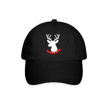Swiss deer - Baseball Cap - black/black - Front