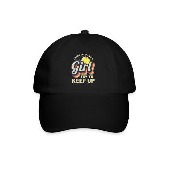 I Know I Play Like A Girl Try To Keep Up Tennis - Baseball Cap - black/black - Front