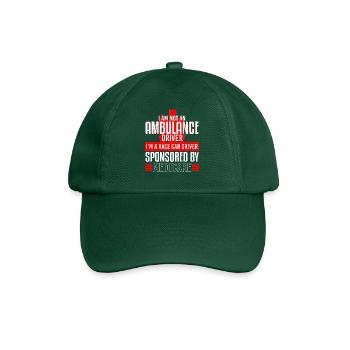 Ambulance Driver Race Car Sponsored - Baseball Cap - bottle green - Front