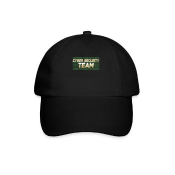 Cyber Sicherheit Team Hacker Hack Cybersecurity - Baseballkappe - Schwarz/Schwarz - Vorne
