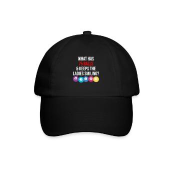 What Has 75 Balls & Keeps The Ladies Smiling - Baseballkappe - Schwarz/Schwarz - Vorne