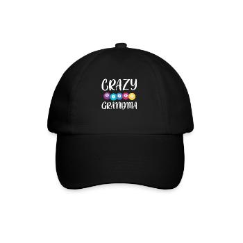 Crazy Bingo Grandma Shirt Gift - Baseball Cap - black/black - Front
