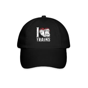 Conducteur de train diesel de marchandises - Casquette classique - noir/noir - Devant