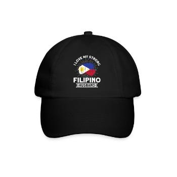 Philippinen Philippinisch Philippinische Flagge - Baseballkappe - Schwarz/Schwarz - Vorne