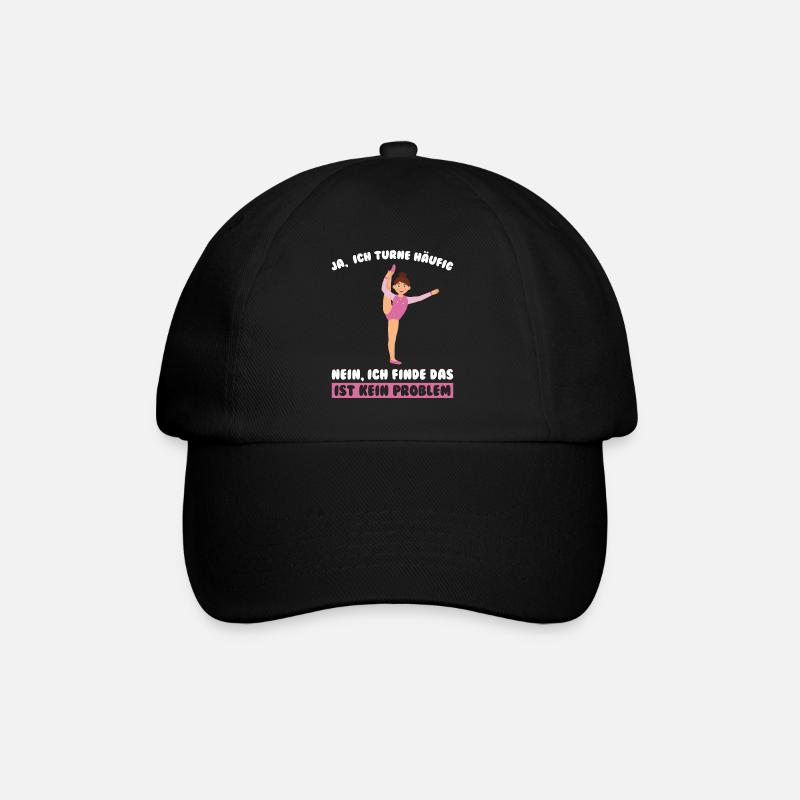 Turnen Mädchen Geräteturnen Geschenk - Baseballkappe - Schwarz/Schwarz