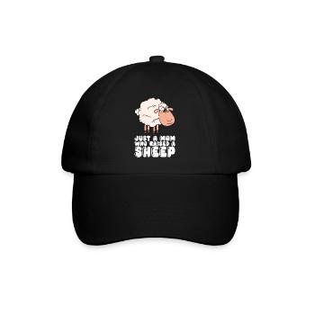 Nur Eine Mutter, Die Ein Schaf Aufgezogen Hat - Baseballkappe - Schwarz/Schwarz - Vorne