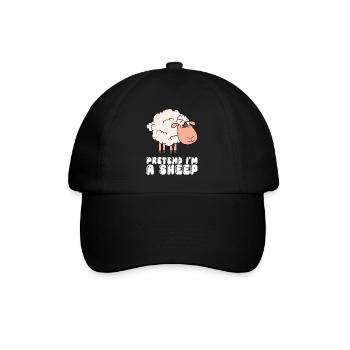 Imagine I am a sheep - Baseball Cap - black/black - Front
