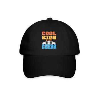 Cool Kids Play Chess Awesome Retro T-Shirt - Baseballkappe - Schwarz/Schwarz - Vorne
