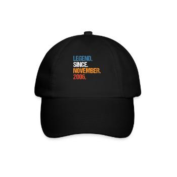 Légende depuis novembre 2006 Anniversaire - Casquette classique - noir/noir - Devant