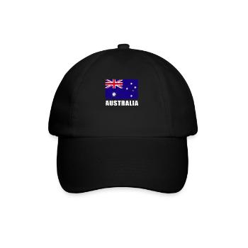 Australia Flag Grunge Australia Flag - Baseball Cap - black/black - Front