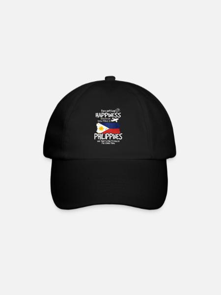 Philippinen - Baseballkappe - Schwarz/Schwarz