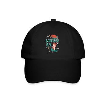 Weihnachts Elf Partnerlook Design Xmas Elfen - Baseballkappe - Schwarz/Schwarz - Vorne