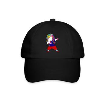 Australien-fußball-tupfendes Geschenk - Baseballkappe - Schwarz/Schwarz - Vorne