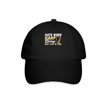 Déteste quand les cordes de harpe ne restent pas en accord avec la harpe - Casquette classique - noir/noir - Devant