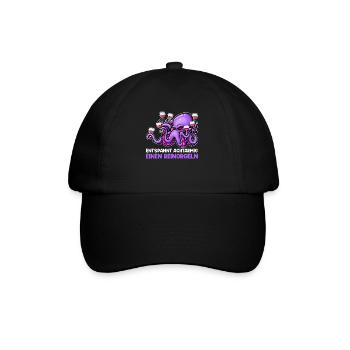 Achtarmig einen reinorgeln Bier - Baseballkappe - Schwarz/Schwarz - Vorne