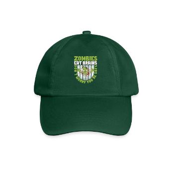 Halloween Zombie Zombies Eat Brains None - Baseball Cap - bottle green - Front
