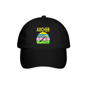 Tir à l’arc Sports Arbalète Cadeau - Casquette classique - noir/noir - Devant