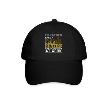 Chasseur de cerfs buck J’aurais - Casquette classique - noir/noir - Devant