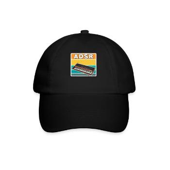 Adsr synthesizer - Baseballkappe - Schwarz/Schwarz - Vorne