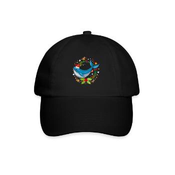 Alaska Geschenk Kinder Herren Damen USA Natur Eis - Baseballkappe - Schwarz/Schwarz - Vorne
