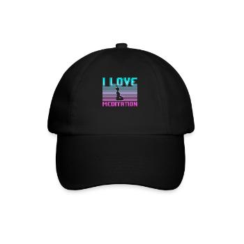 J’adore la méditation - Casquette classique - noir/noir - Devant