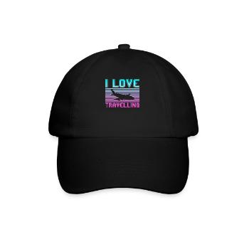 I love traveling - Baseball Cap - black/black - Front