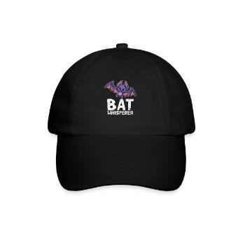 Bat Whisperer Fledermäuse Flughund Vampir - Baseballkappe - Schwarz/Schwarz - Vorne