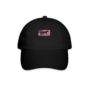 Harness racing american flag - Baseball Cap - black/black - Front