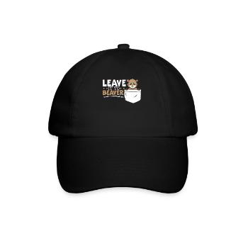 Überlassen Sie es dem Biberliebhaber Wildtier Nagetier - Baseballkappe - Schwarz/Schwarz - Vorne