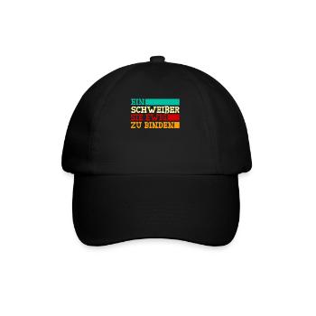 Schweißer Schweißnaht Schweißen - Baseballkappe - Schwarz/Schwarz - Vorne