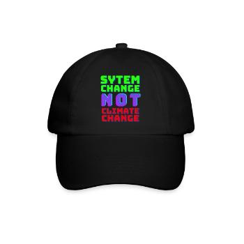 System Change not Climate Change - Baseball Cap - black/black - Front