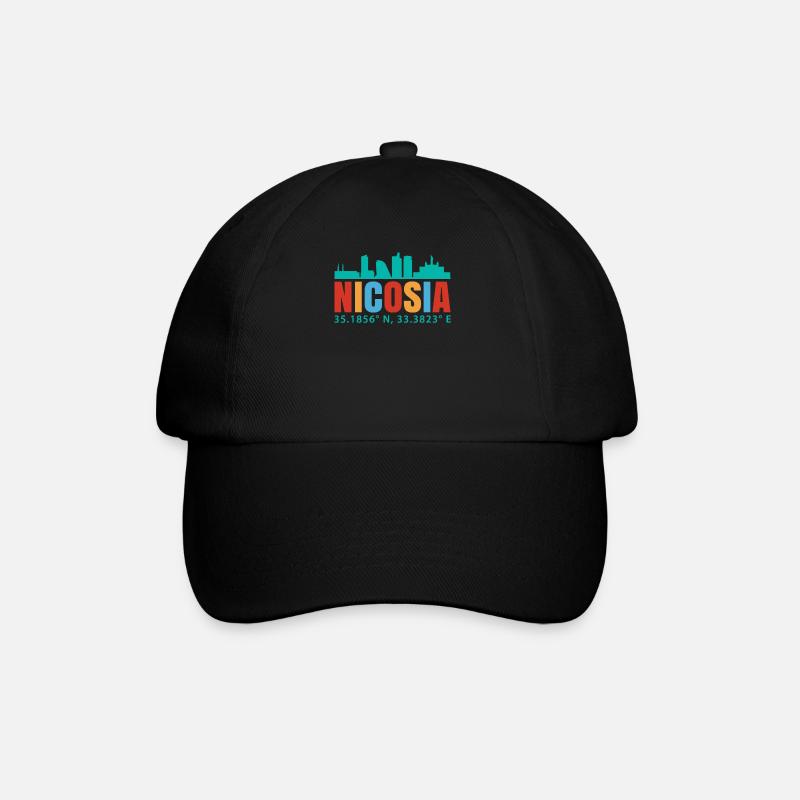 Nikosia - Baseballkappe - Schwarz/Schwarz