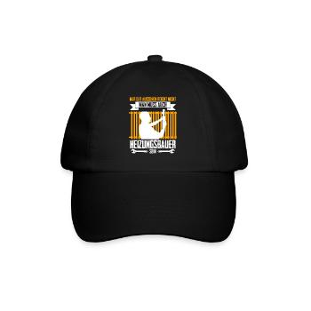 Heizungsbau Installateur Heizungsbauer - Baseballkappe - Schwarz/Schwarz - Vorne
