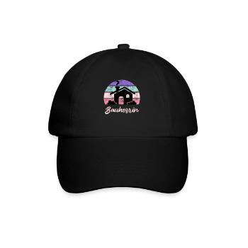 Eigenheim Bauherrin - Baseballkappe - Schwarz/Schwarz - Vorne