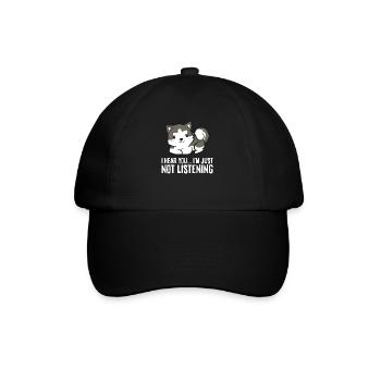 Husky Dog I Hear You I'm Just Not Listening - Baseball Cap - black/black - Front