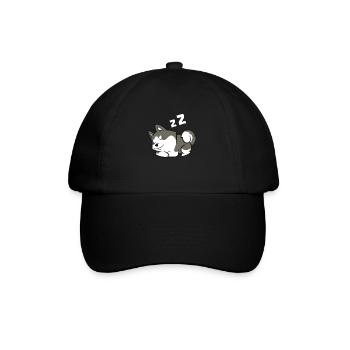 Lazy Husky Dog Sleeping Siberian Husky - Casquette classique - noir/noir - Devant