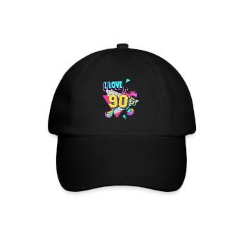 90s I Love The 90s - Baseball Cap - black/black - Front