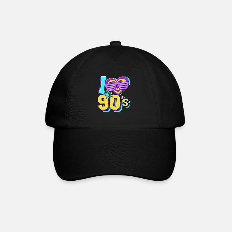 90s I Love 90s - Baseball Cap - black/black