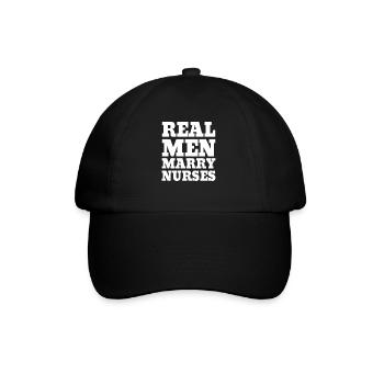 De vrais hommes épousent des infirmières infirmières Mari - Casquette classique - noir/noir - Devant