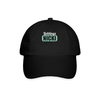 DDR Ostdeutschland Osten Ossi Lieblings Nicki - Baseballkappe - Schwarz/Schwarz - Vorne