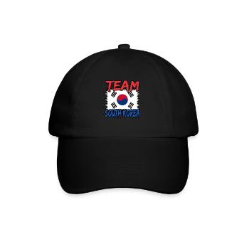 Südkorea - Baseballkappe - Schwarz/Schwarz - Vorne