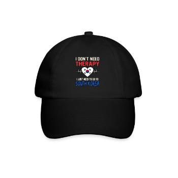 Südkorea - Baseballkappe - Schwarz/Schwarz - Vorne