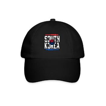 Südkorea - Baseballkappe - Schwarz/Schwarz - Vorne