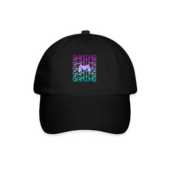 gaming gamer - Baseballkappe - Schwarz/Schwarz - Vorne